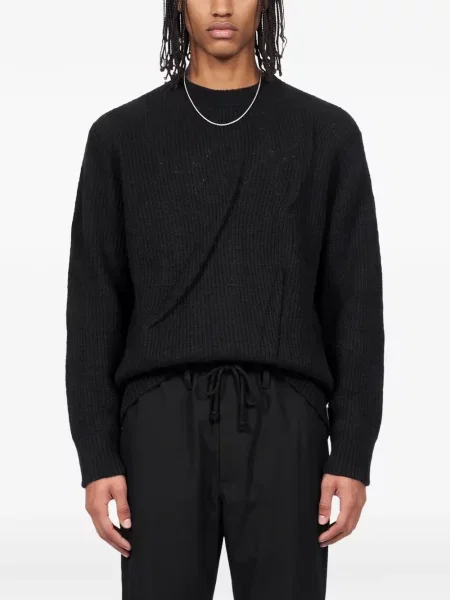 Pulover Yohji Yamamoto drapat negru