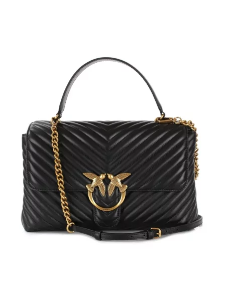 Torebka Pinko skórzana czarna