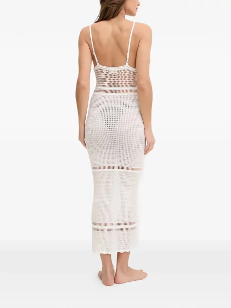Rochie Guess cu decolteu în V alb