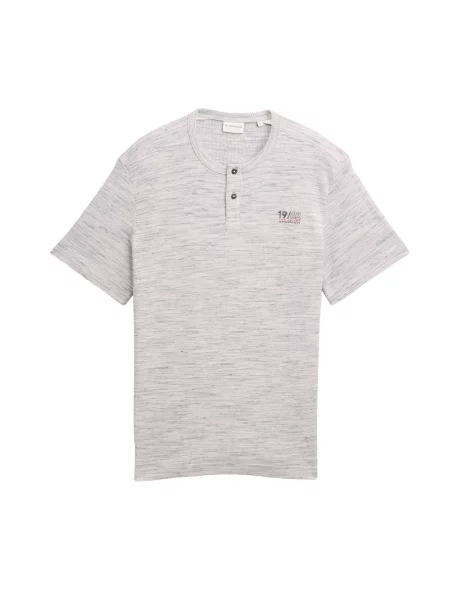 TOM TAILOR Tricou gri deschis / natural alb