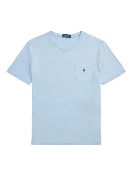 Tricou Polo Ralph Lauren din piele cu broderie în carouri maro