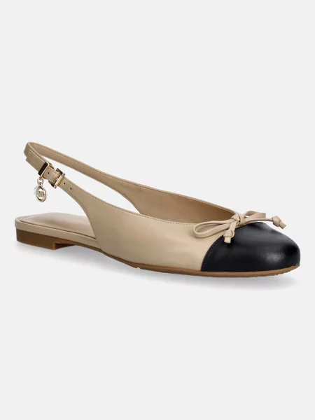 MICHAEL Michael Kors balerini din piele Piper Sling Ballet bej