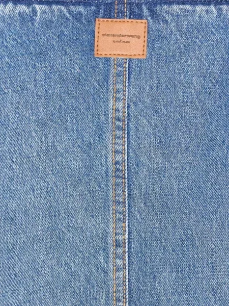 Fustă din denim Alexander Wang albastru