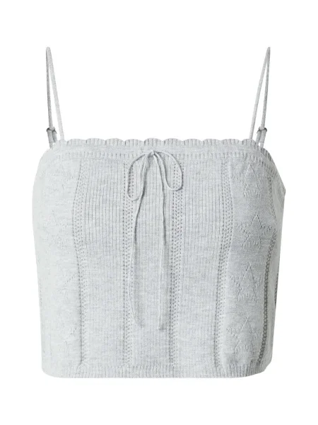 Tommy Jeans Top brodat amestecat gri