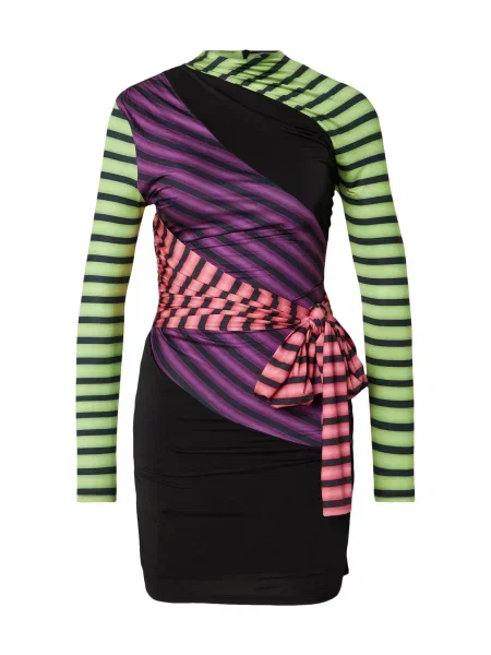 Desigual Rochie verde / lila / roz negru