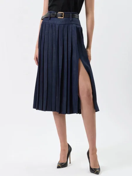 Спідниця міді KOCCA ліоцелл синій