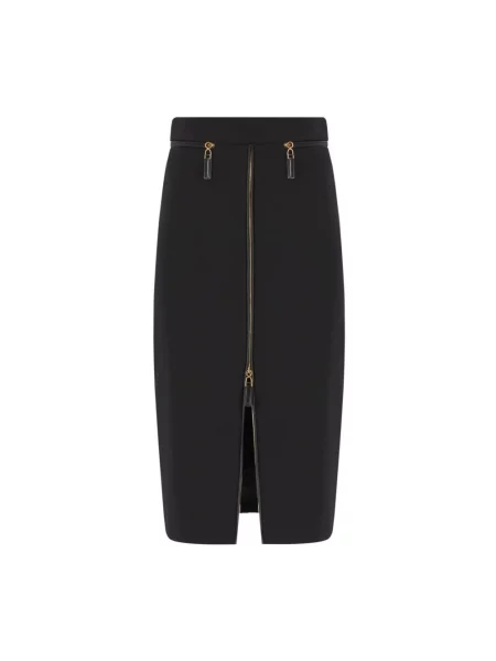 Spódnica midi Elisabetta Franchi do kolan czarna
