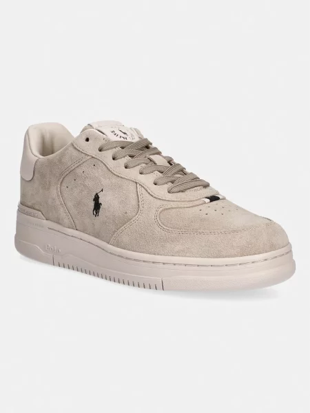 Polo Ralph Lauren Mastr Ct Rib sneakers pentru bărbați din piele întoarsă bej