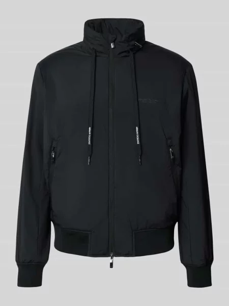 Kurtka bomber Armani Exchange ze stójką czarny
