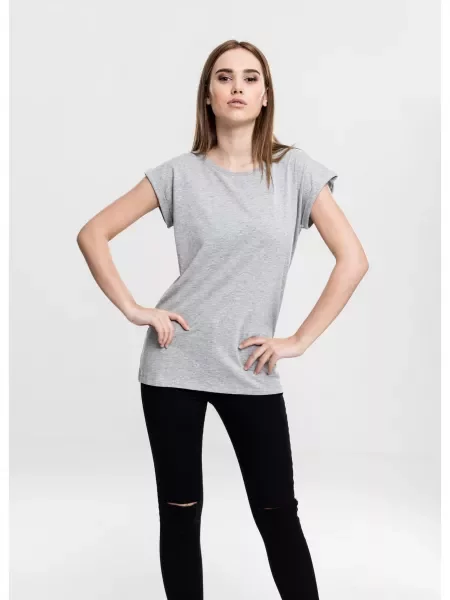 T-shirt with extended shoulder grey γκρι