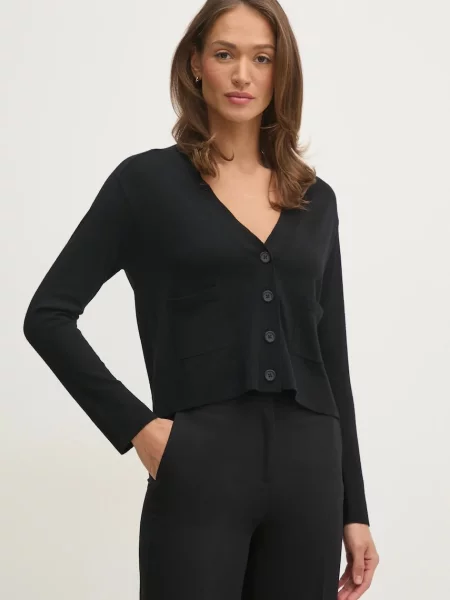 United Colors of Benetton cardigan din lana femei light negru