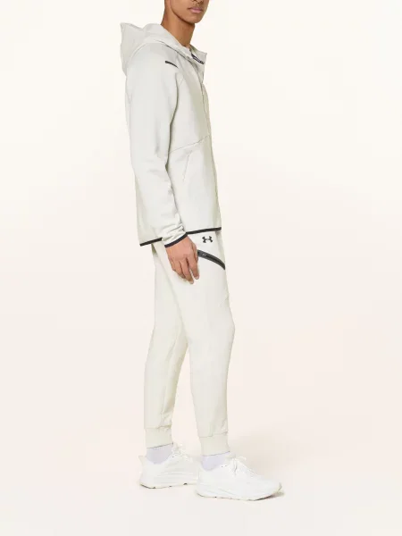 Kalhoty Under Armour Unstoppable Fleece summit white/black bílé