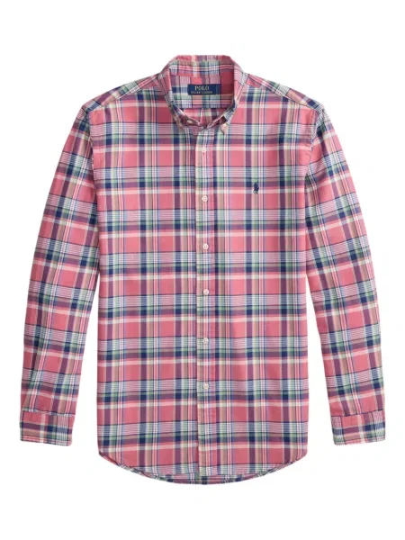 Șapcă Polo Ralph Lauren cu broderie din țesătură twill în carouri albastru