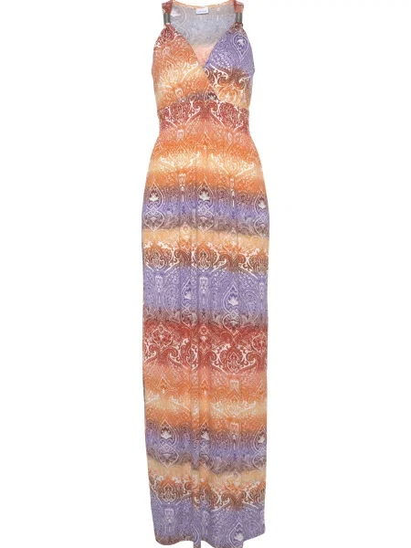 LASCANA Rochie de vară lila / portocaliu roșu