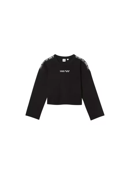 Vans Wm Brand Striper Crew Black Kobiety Koszulki Vans Size: XS czarny