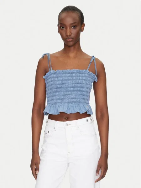 Топ Tommy Jeans синьо