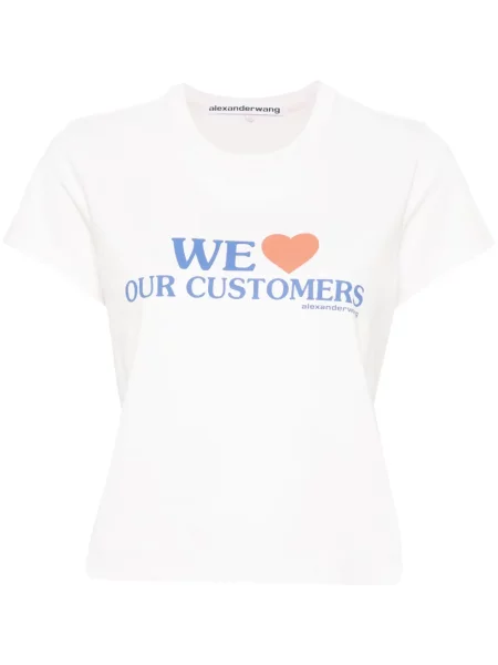 Cropp tricou Alexander Wang cu imagine roz