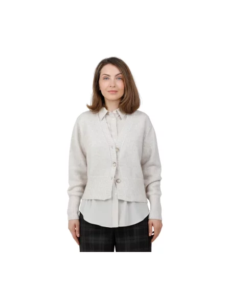 Kardigan Gran Sasso z kaszmiru beżowy