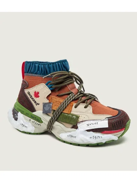 Sneakers Faster | piele întoarsă cu adaos de piele