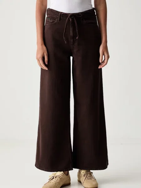 Marc O'Polo blugi wide leg pentru femei maro