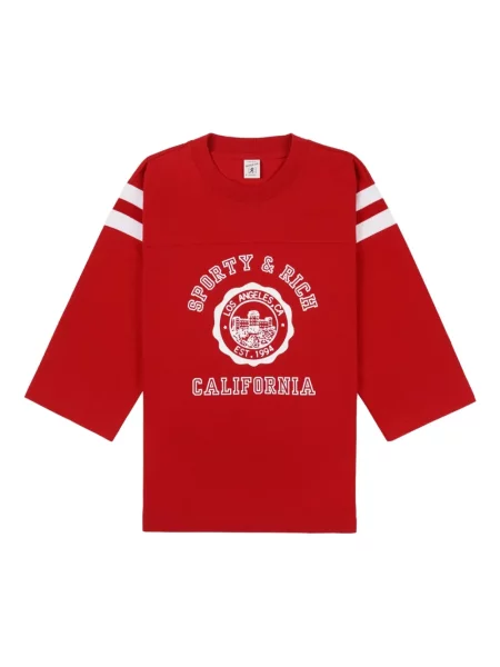 Top Sporty & Rich cu dungi roșu