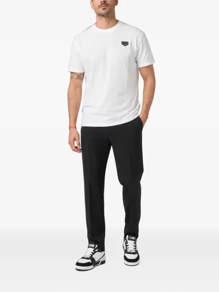 Tricou Philipp Plein din jacard alb