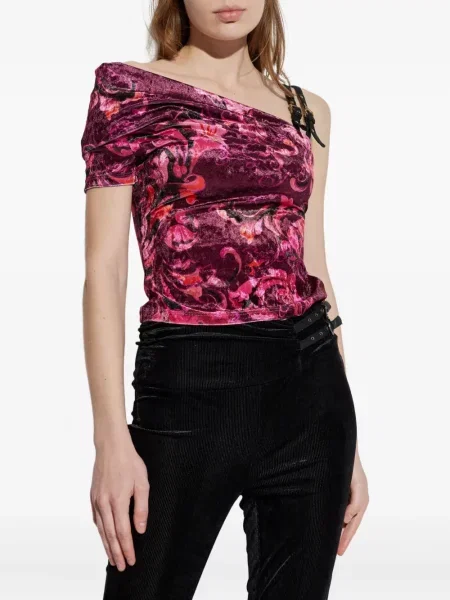 Top Versace Jeans Couture cu model floral roz