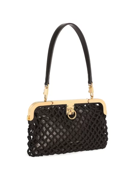 Geantă de mână Dolce & Gabbana plasă negru