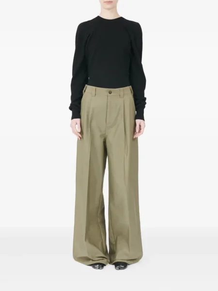 Pantaloni Maison Margiela plisate verde