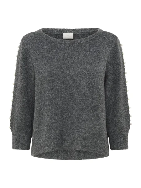 Kaffe Svetr Betty tmavě / melír šedá