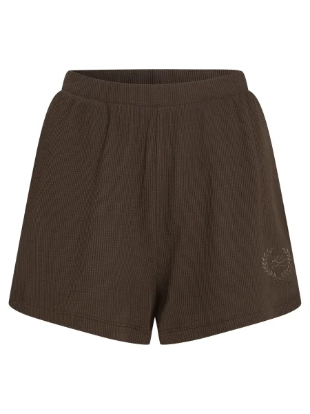 Karl Lagerfeld Hlače Crest temno rjava