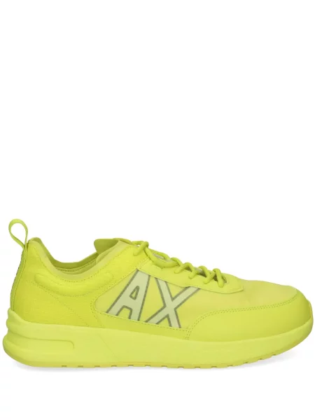 Sneakerși Armani Exchange cu imagine galben