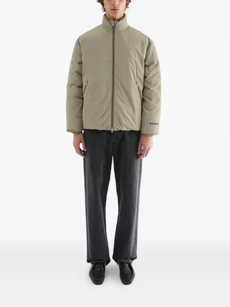 Tafta geacă cu puf Jil Sander verde