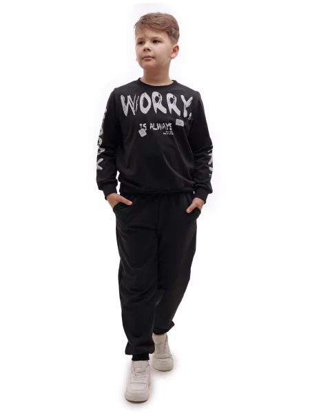 Дитячий Спортивний костюм STREAM віскоза/поліестер чорний
