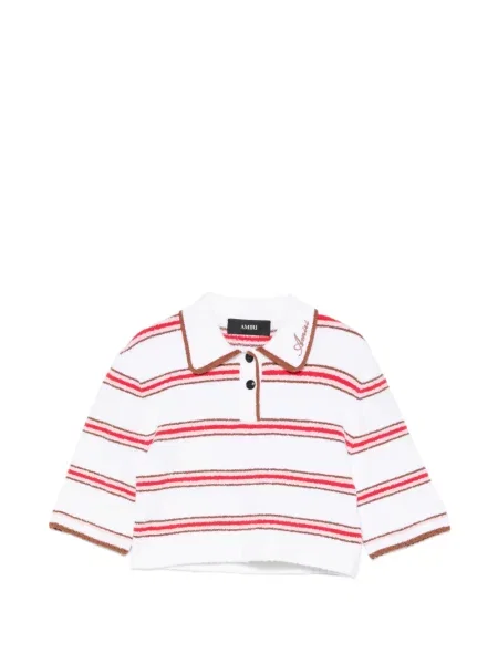 Top Amiri cu broderie alb