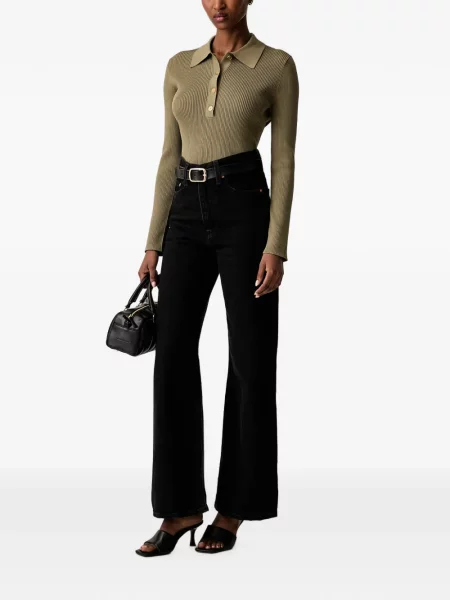 Tricou Michael Michael Kors cu imagine din jerseu cu gât halter roșu