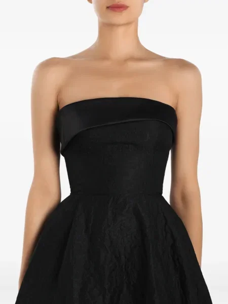 Rochie midi Post Meridiem din satin până la genunchi de costum negru