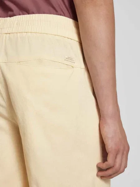 Szorty z dzianiny dresowej o kroju regular fit z mieszanki lnu model ‘BAY’ Blend