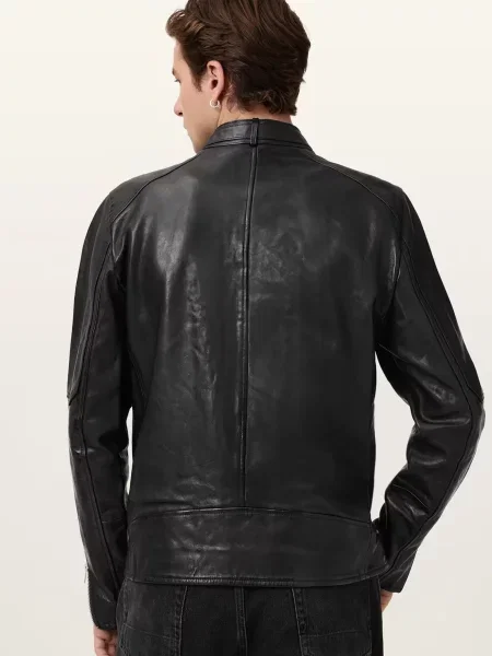 Шкіряна куртка Allsaints чорна