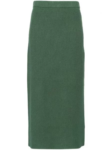 Fustă midi By Malene Birger până la genunchi verde