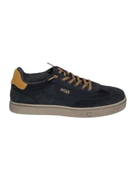 Sneakersy Walkinpitas zamszowe niebieskie