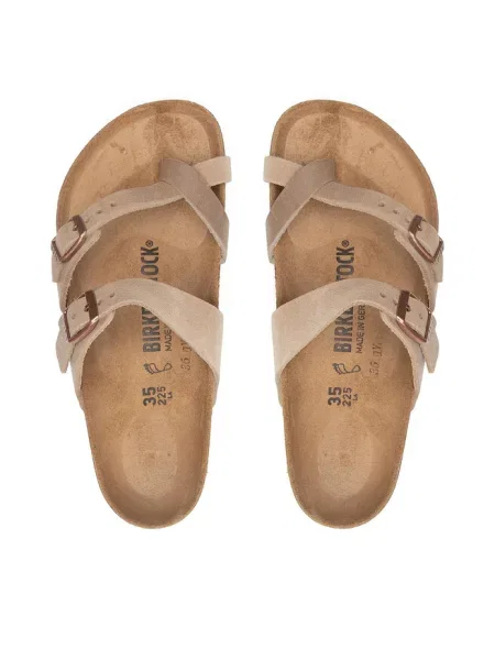 Japonki Birkenstock beżowe