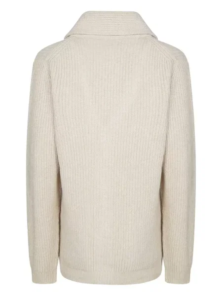 Gulerat cardigan Daniele Fiesoli alb