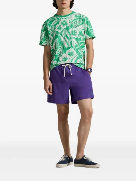 Ριγέ δερμάτινος κάλτσες Polo Ralph Lauren με κορδόνι μαύρο