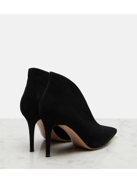 Pantofi cu toc Gianvito Rossi din piele de căprioară negru