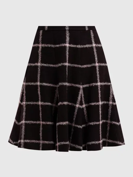 Спідниця з вовни в клітинку Christian Dior коричнева