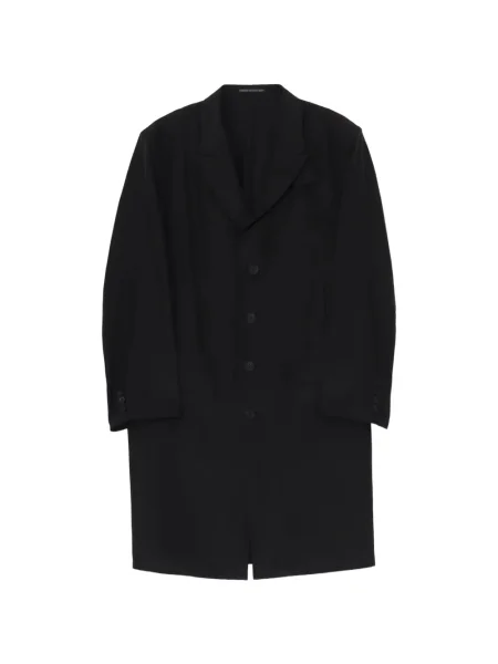 Costum Yohji Yamamoto de mătase de costum cu un singur rând de nasturi negru