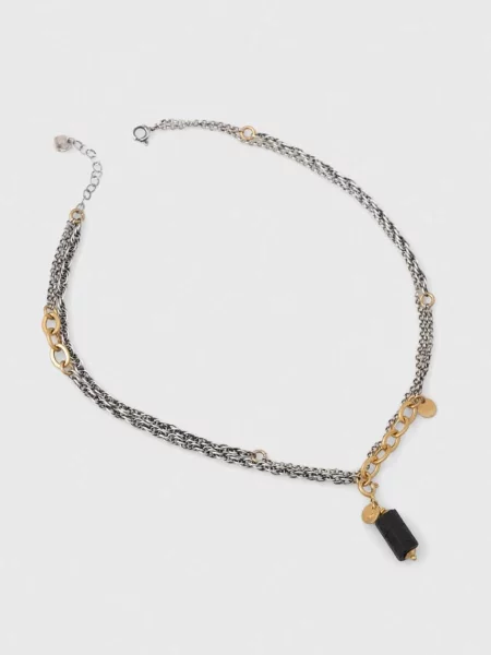 Answear Lab colier din argint cu turmaline