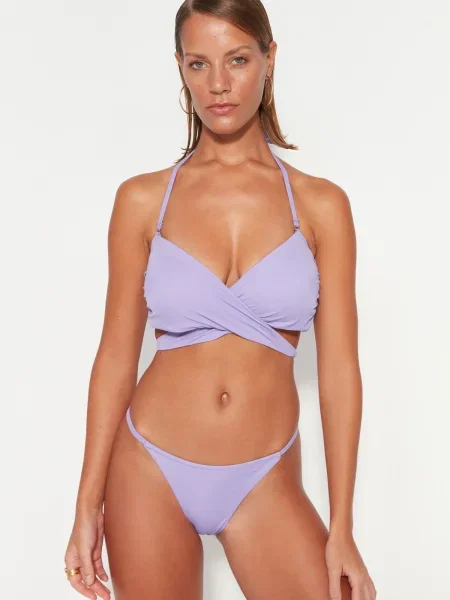 Top Trendyol cu legături violet