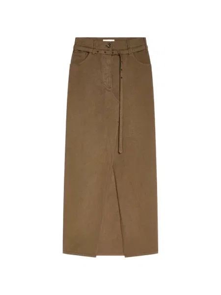 Lung fustă Dries Van Noten maro